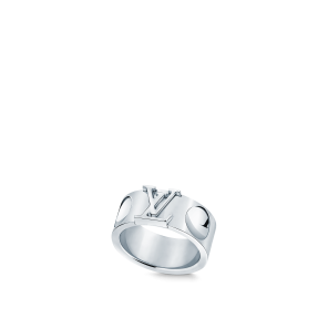 Louis Vuitton Empreinte Large Ring, White Gold